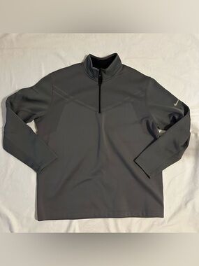 Men’s Nike Golf 1/4 Zip Pullover XL Gray Therma-Fit Fleece Lined Long Sleeve
